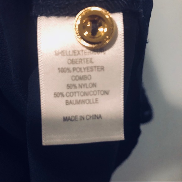 🌵Adrianna Papell | Navy Rosette Sleeve Blouse - Picture 7 of 7